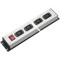 Kaiser Martin Steckdosenleiste 8-fach mit Schalter IEC C13 10Amp - 1021/8l-sw [10 Stück]