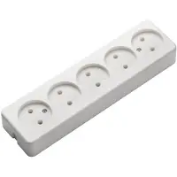 Kaiser Martin 5-fach ausgegrabene Tischsteckdose 16A Arctic White (Europäische Steckdose) - 512/kws [30 Stück]
