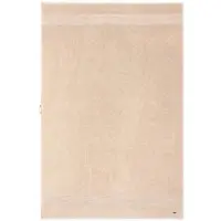 Lacoste Badetuch "LLECROCO", beige (cappuccino), B:100cm L:150cm, Frottier, Obermaterial: 100% Baumwolle, Handtücher, Badetuch, mit Label-Applikationen