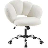 Yaheetech Bürostuhl höhenverstellbarer Schreibtischstuhl ergonomischer Bürosessel, Wolkenform, bis 136 kg belastbar, Weiß
