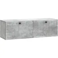 Syfax Wandmontierter TV-Schrank Betongrau 98 x 31 x 30 cm