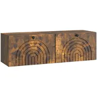 Syfax Wandmontierter TV-Schrank Geräucherte Eiche 98 x 31 x 30 cm