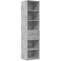 Syfax Highboard Betongrau 45x42,5x185 cm Holzwerkstoff