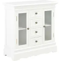 Syfax Sideboard Weiß 70x28x70 cm Massivholz Kiefer