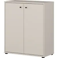 Forte TEMPRA 2 Kommode 70 80, moderne Kommode 2-türig, Schlafzimmer, Wohnzimmer, Büro, Holzwerkstoff, Kaschmir|Beige, 73,7 cm breit x 85,5 cm hoch x 34,8 cm tief