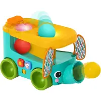 Bright Starts Spielzeug zum Ziehen Pop & Roll Safari Bus