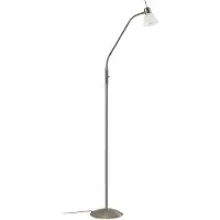 LINDBY Stehlampe Gwendolin, 160 cm, Glas, E14, verstellbar