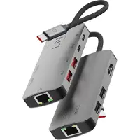 Linq Connects LINQ 8in1 Pro Studio USB-C 10Gbps Multiport Hub with PD, 8K HDMI and 2.5Gbe Ethernet, Kabelgebunden, USB 3.2 Gen 2 (3.1 Gen 2) Type-C, 100 W, 100,1000,2500 Mbit/s, Schwarz, 8K Ultra HD