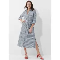 Alba Moda Midikleid "Kleid Kleid", Damen, Gr. 36, N + K Gr, blau (marine, weiß), Obermaterial: 76% Baumwolle CO. 22% Polyester PES. 2% Elasthan EL., Modern, figurbetont, Kleider Midikleid