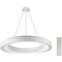 Azzardo LED-Pendelleuchte Sovana, 80° CCT, weiß, dimmbar, AZ3448, 80 W, 4000 lm, 2700–6500 K, IP20, 78 cm, weiß