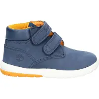 Timberland für Jungen. TB0A2K280191 Toddle Tracks marineblaue mittelhohe Lederstiefel mit Klettverschluss (24), Wohnung, Lässig, Kinderbekle