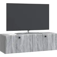 vidaXL Wandmontierter TV-Schrank 98 x 31 x 30 cm Grau Sonoma
