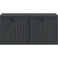 vidaXL Wandmontierter TV-Schrank Schwarz 59,5 x 31 x 30 cm