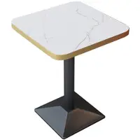 360Home Gastronomiemöbel Cafe Bar Restaurants Einrichtung WeißerDesktop Schwarze Tischbeine Quadratischer Tisch Bistrotisch JB60CM /M-BJHF-60F/