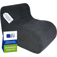 Pillows24 - Bodensessel aus Cordstoff 93×70×65cm | Kindersessel & Lounge Sessel mit waschbarer Bezug für Jugendliche & Erwachsene (Graphit)
