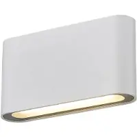 ITALUX Kinkiet LED RICKY, weiß, 10W, warmweiß, 700lm, Metall, Abmessungen: 8,5 x 16 x 3,5 cm, IP44,