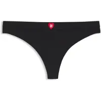 HUGO String "HUGO HEART", Damen, Gr. XL, Feinripp, schwarz 001, Feinripp, Obermaterial: 90% Modal, 10% Elasthan, körpernah, Unterhosen String, mit Herz-Logo und niedrigem Bund