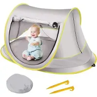 Markenlos Pop-up-Strandzelt für Babys – UPF 50+ Sonnenschutz für Kleinkinder – UV-Schutz – atmungsaktiger Sonnenschirm – Heringe – leicht und tragbar
