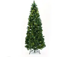 ACA Müller/ADAG Pharma ACA LAILIAS XMAS POP UP beleuchteter grüner Weihnachtsbaum, 200 LEDs, 210 cm Durchmesser, 76 cm Höhe, 2 m Netzkabel, X1821020002