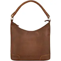 OEM Lederhandtas mit Vintage-Design, groß, mokkabraun