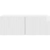vidaXL Wandmontierter TV-Schrank 78,5 x 31 x 30 cm Hochglanz Weiß