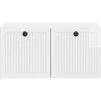 vidaXL Wandmontierter TV-Schrank Hochglanz Weiß 59,5 x 41 x 30 cm