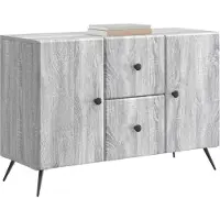 vidaXL Sideboard Graues Sonoma 89 x 34,5 x 60 cm Holzwerkstoff