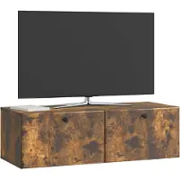 vidaXL Wandmontierter TV-Schrank 98 x 41 x 30 cm Geräucherte Eiche