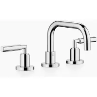 Dornbracht TARA Waschtisch-Dreilochbatterie mit Ablaufgarnitur, Hebelgriffe, Ausladung 166mm, 20705882-00, Farbe: Chrom