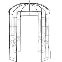 Markenlos Pergola Vogelkooi-Design - Schwarz - 240 cm