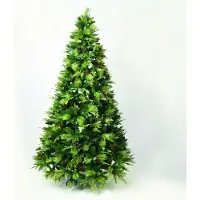 ACA Müller/ADAG Pharma ACA Beleuchteter MONT-BLANC Weihnachtsbaum mit Zapfen PE/PVC 210cm X162104