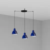 Faro VENICE Pendelleuchte, 3-flammig, Kobaltblau