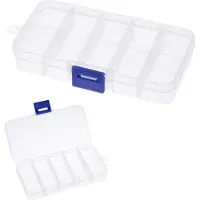 Merkloos Sortierbox Sortierkasten Aufbewahrungsbox - Transparent - 10 Fächer - 2er Set