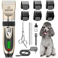 Oneisall Eineisall Hundeschneider niedriges Geräusch, 2-Gang-Ruhigen-Pflege-Kit wiederaufladbar kabellose Haustier Haar Clipper Trimmer Shaver1