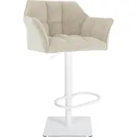 BellaFurn Barhocker Damaso - Barhocker, modernes Design, höhenverstellbar, robuster Edelstahl, 240 kg belastbar