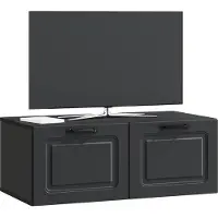 vidaXL Wandmontierter TV-Schrank Schwarz 78,5 x 41 x 30 cm
