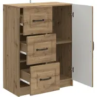 vidaXL Sideboard Artisan-Eiche 66 x 34,5 x 87 cm Holzwerkstoff