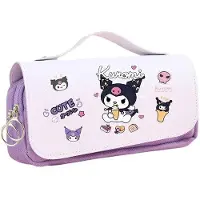 OEM Kuromi-Handtas mit Reißverschluss, weiches Modell mit großem Inhalt und Griff, Mädchen- und Jugendtasche, Geschenk (Eiscreme-Accessoire)
