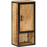 Syfax Badschrank 40x27x90 cm Massivholz Mango und Eisen