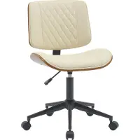 CLP Bürostuhl Plover Kunstleder - walnuss/creme