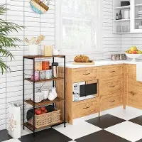 Markenlos Küchenregal 4-stufig - 60,00 × 38,50 × 121,40 CM