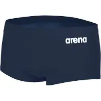 Arena Badehose "MEN'S TEAM SWIM LOW WAIST SHORT SOLID", Herren, Gr. 5, N-Gr, blau (navy, weiß), Polyester, Badehosen Badehose, niedrige Bundhöhe