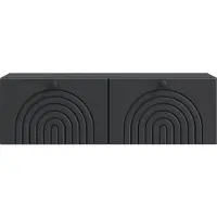 vidaXL Wandmontierter TV-Schrank Schwarz 98 x 31 x 30 cm Holzwerkstoff