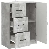 vidaXL Sideboard Betongrau 66 x 34,5 x 87 cm Holzwerkstoff