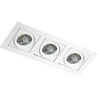 Azzardo PACO Deckenleuchte 3x GU10 50W ohne Leuchtmittel 25,5cm IP20, weiß