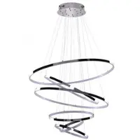 Azzardo LED-Pendelleuchte Wheel 6 Long Dimm Chrome AZ2990 140W 8400lm 3000K IP20 85cm dimmbar