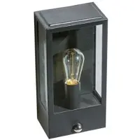 Azzardo AZ4487 Außenwandleuchte NIKLAS WALL SENSOR mit Bewegungsmelder, schwarz
