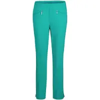 Goldner 7/8-Hose "Kurzgröße Stretchhose LOUISA, dehnbar & mit Taschen", Damen, Gr. 20, K-Gr, grün, Obermaterial: 67% Baumwolle CO. 28% Polyamid PA. 5% Elasthan EL., normal, Hosen 7/8-Hose, Ohne