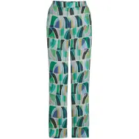 Goldner Schlupfhose "Kurzgröße Print Schlupfhose VERA in Grün" geraffter Gummibund