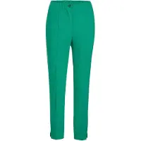 Goldner Chinohose "Kurzgröße Elegante, schmale Hose LOUISA", Damen, Gr. 20, K-Gr, grün, Obermaterial: 67% Viskose CV. 27% Polyamid PA. 6% Elasthan EL., Hosen Chinohose, nahtfeine RV's an den Taschen